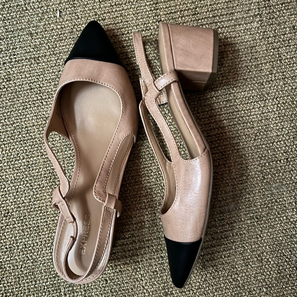 Express Color Block Sling Backs